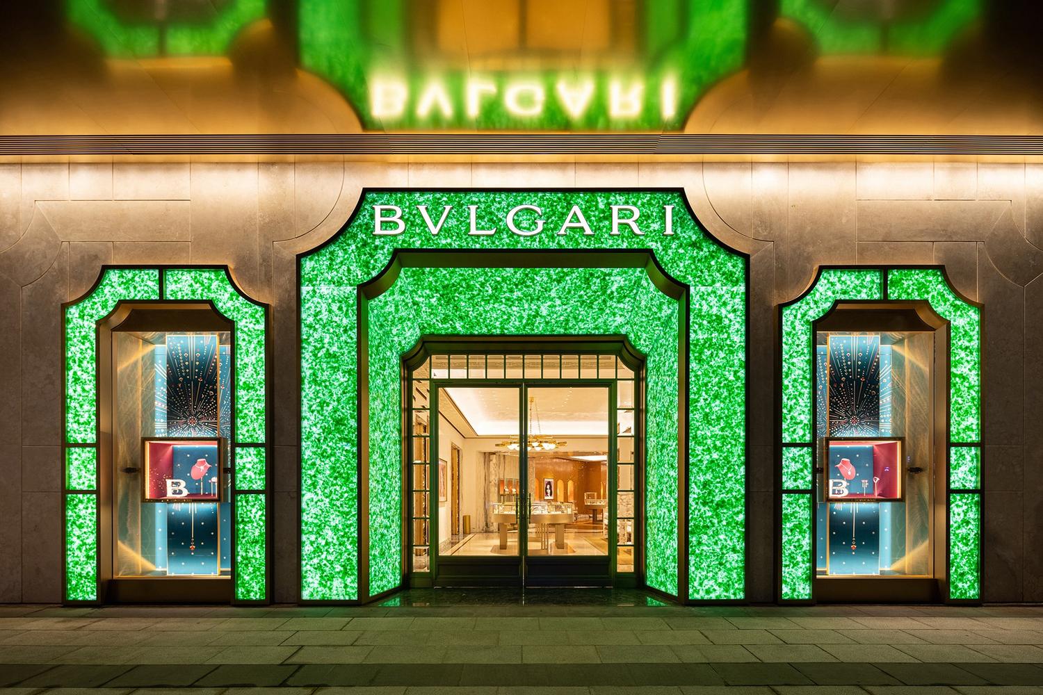 bulgari verre recyclé facade