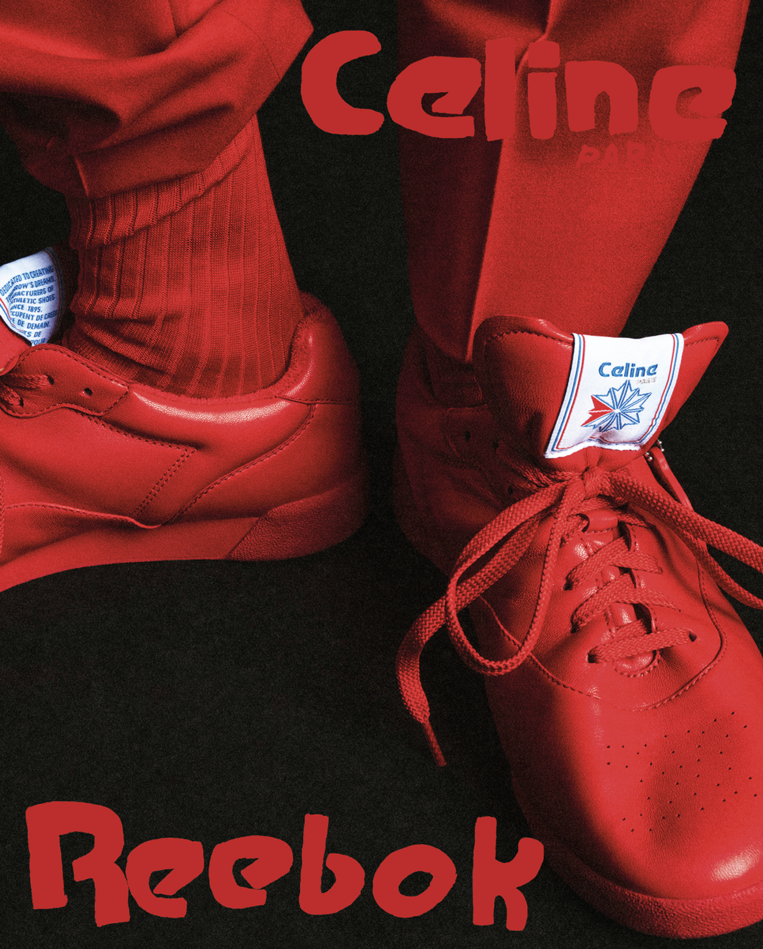 collaboration entre la maison de luxe celine (lvmh) et reebok