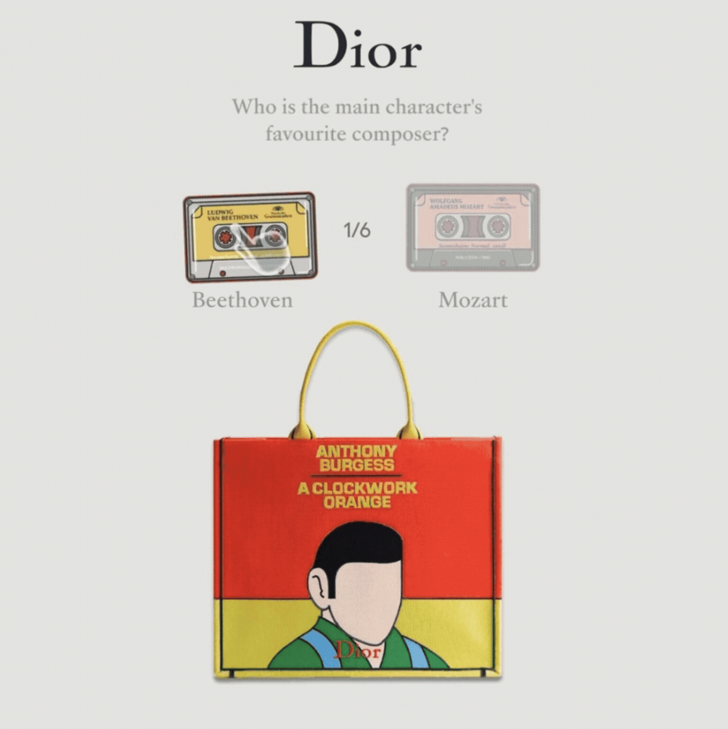 jeu en ligne Dior autour de son sac de luxe Dior Book Tote et de la litt&eacute;rature