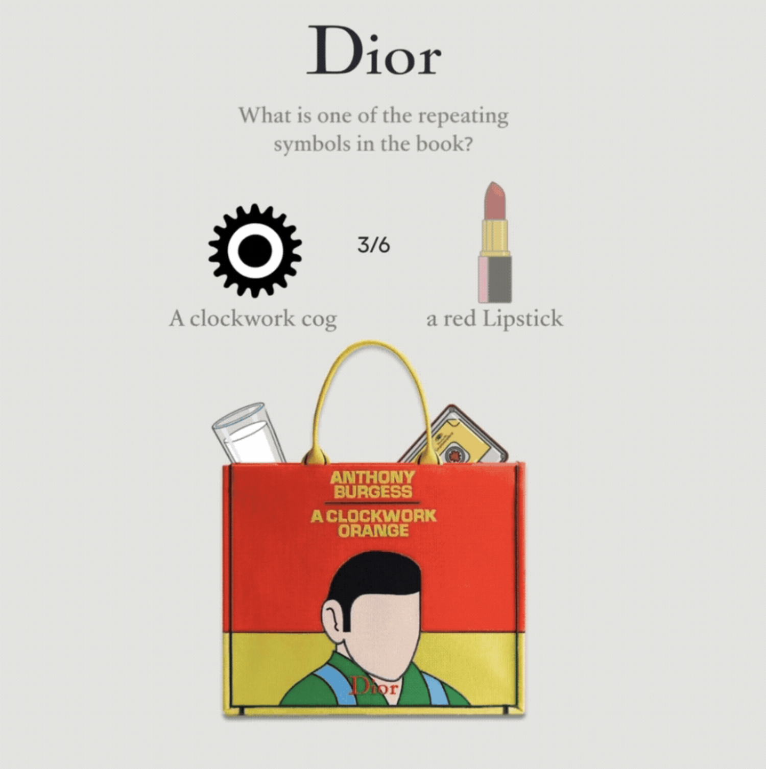 dior jeu en ligne autour de son sac fa&ccedil;on livre en trompe l'oeil imagin&eacute; par Jonathan Anderson