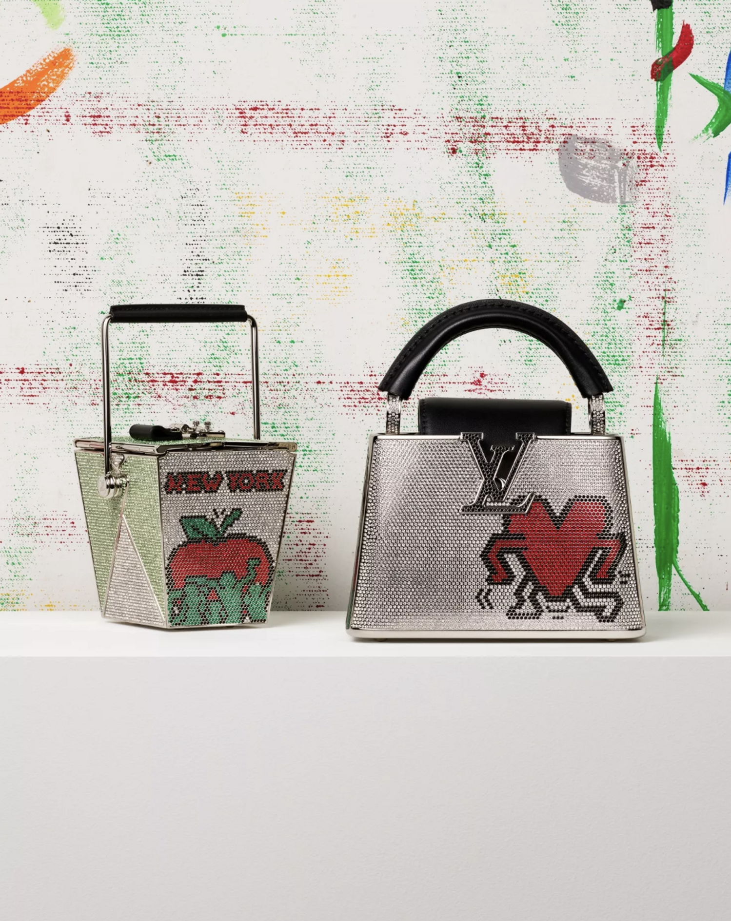 nouveaux sacs capucines de louis vuitton sortie en janvier 2027, collaboration fondation keith haring