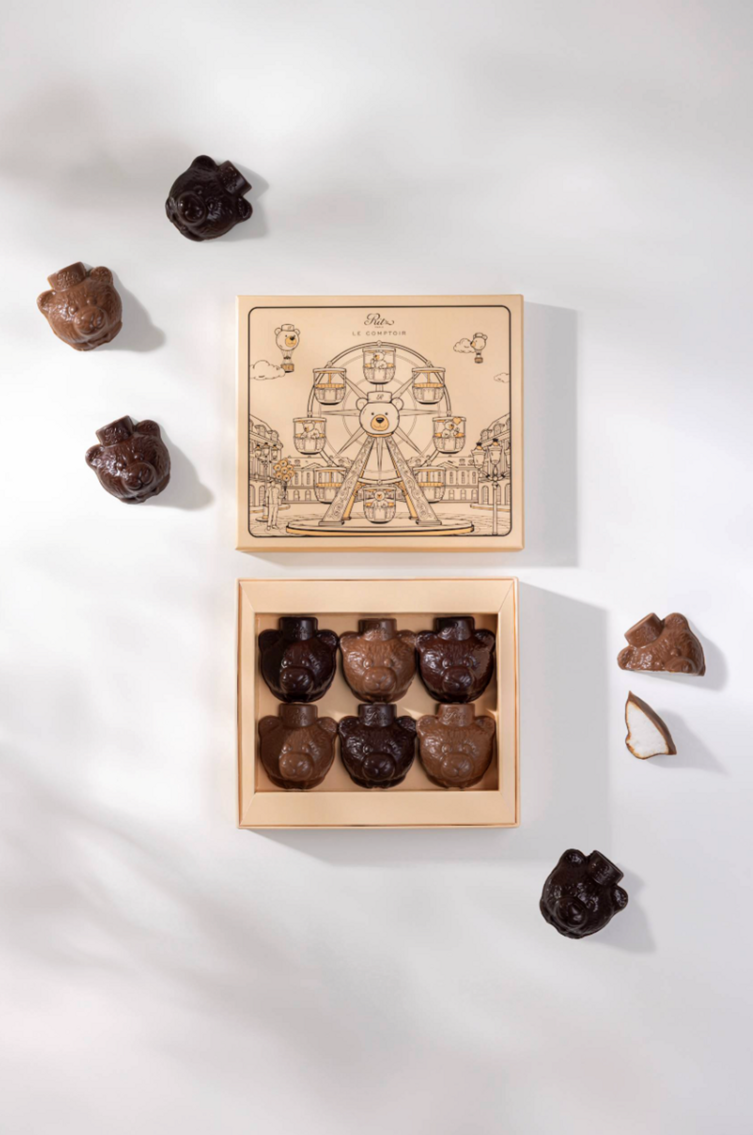 oursons en guimauve et en chocolat du ritz paris : une idee de cadeau de luxe à moins de 20 euros