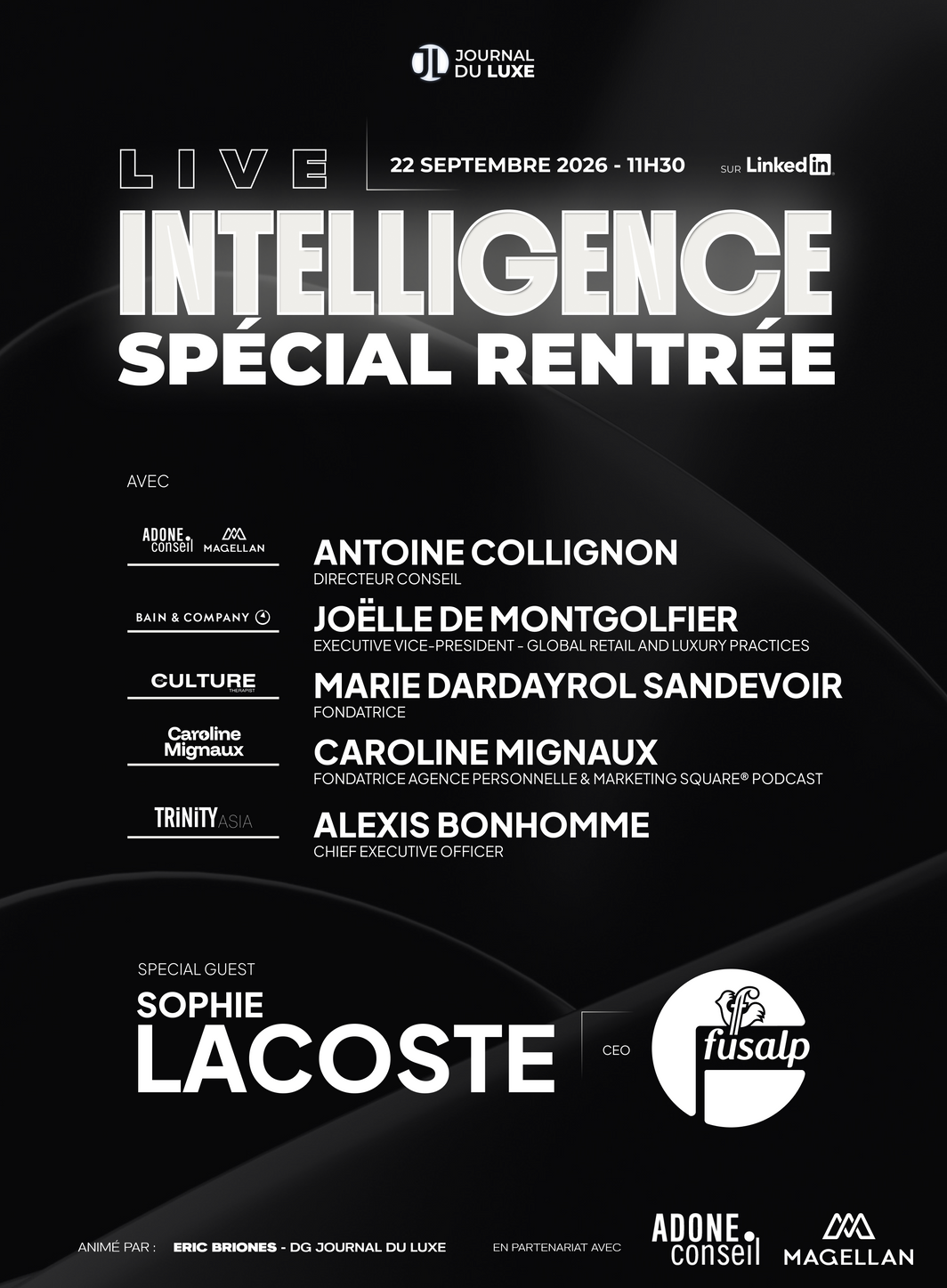 Live Intelligence spécial "Rentrée Luxe" : RDV le 22 septembre