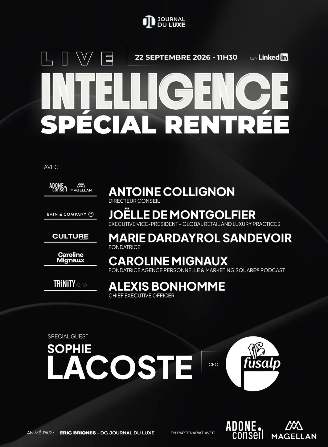 Live Intelligence spécial "Rentrée Luxe" : RDV le 22 septembre