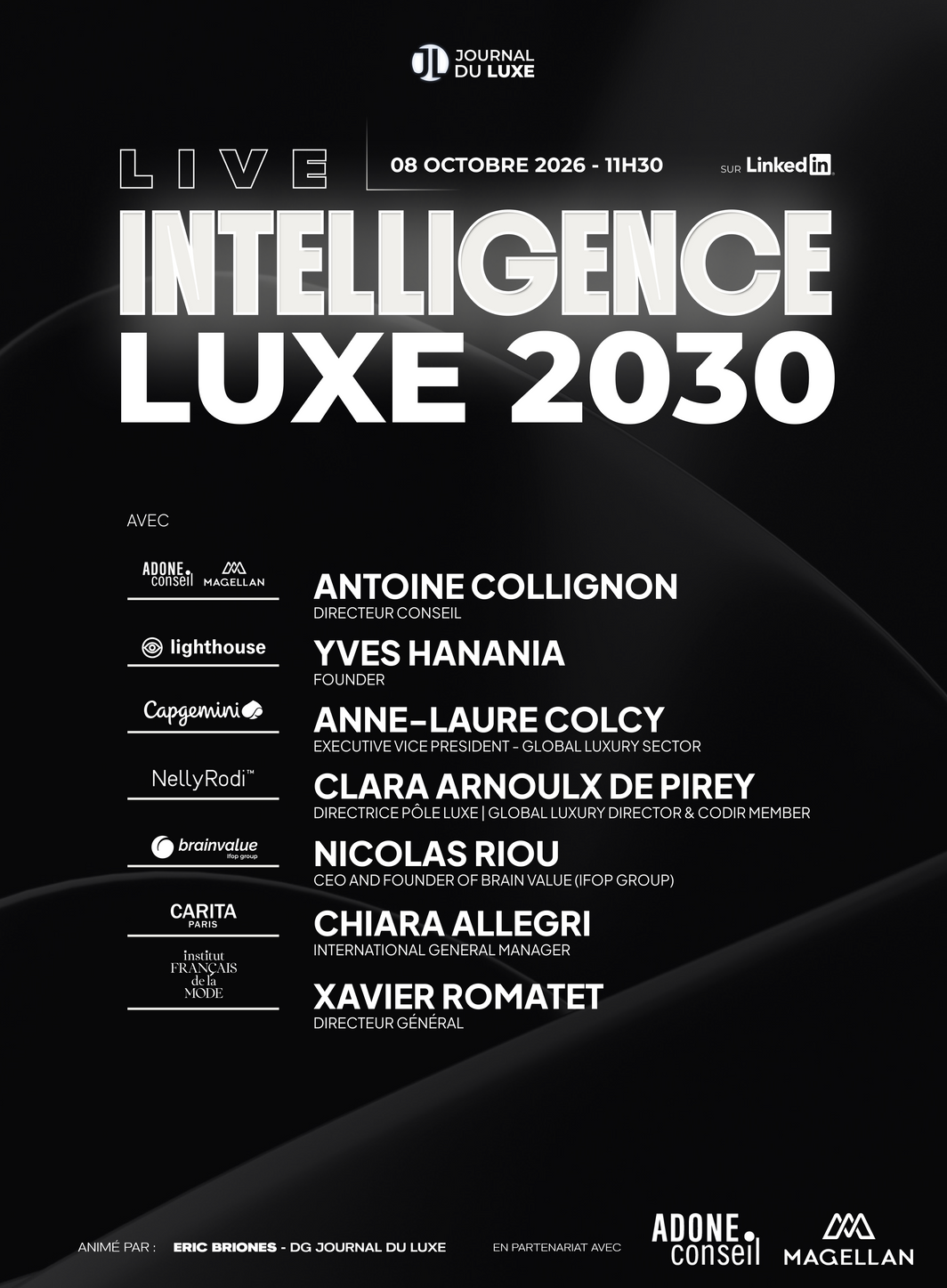 Live Intelligence spécial "Luxe 2030" : rendez-vous le 8 octobre