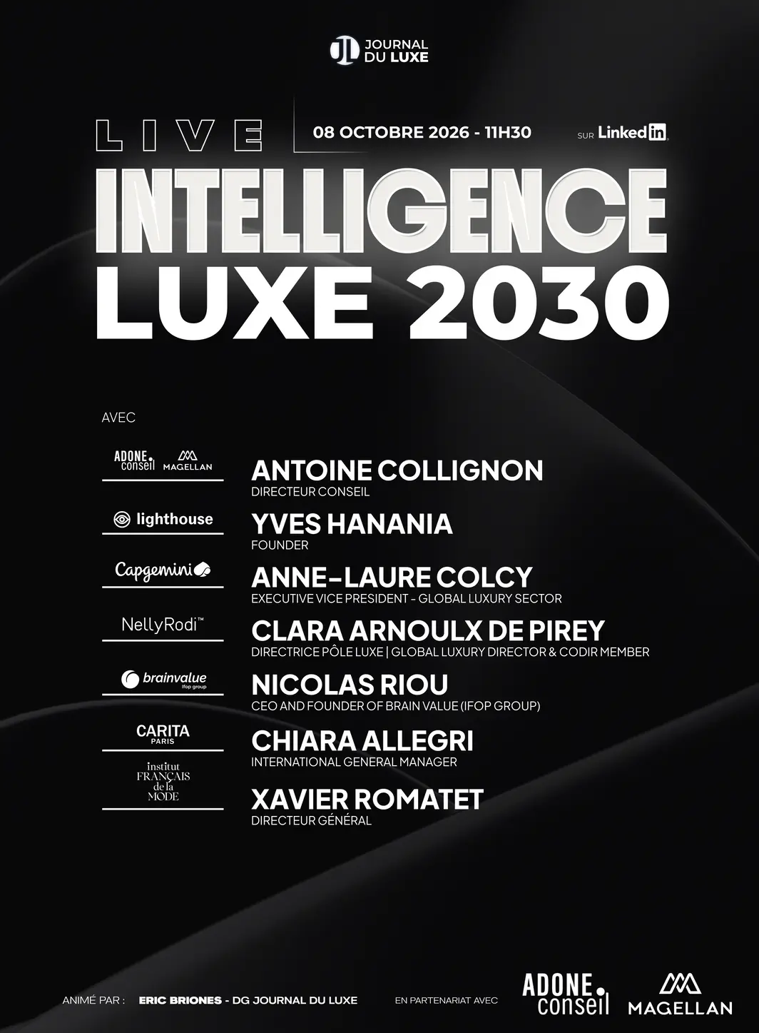 Live Intelligence spécial "Luxe 2030" : rendez-vous le 8 octobre