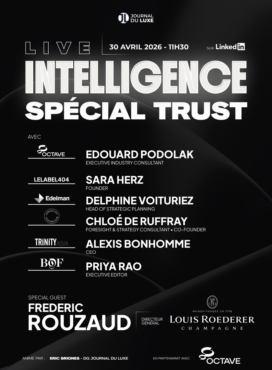 Live Intelligence spécial "Trust" : RDV le 30 avril