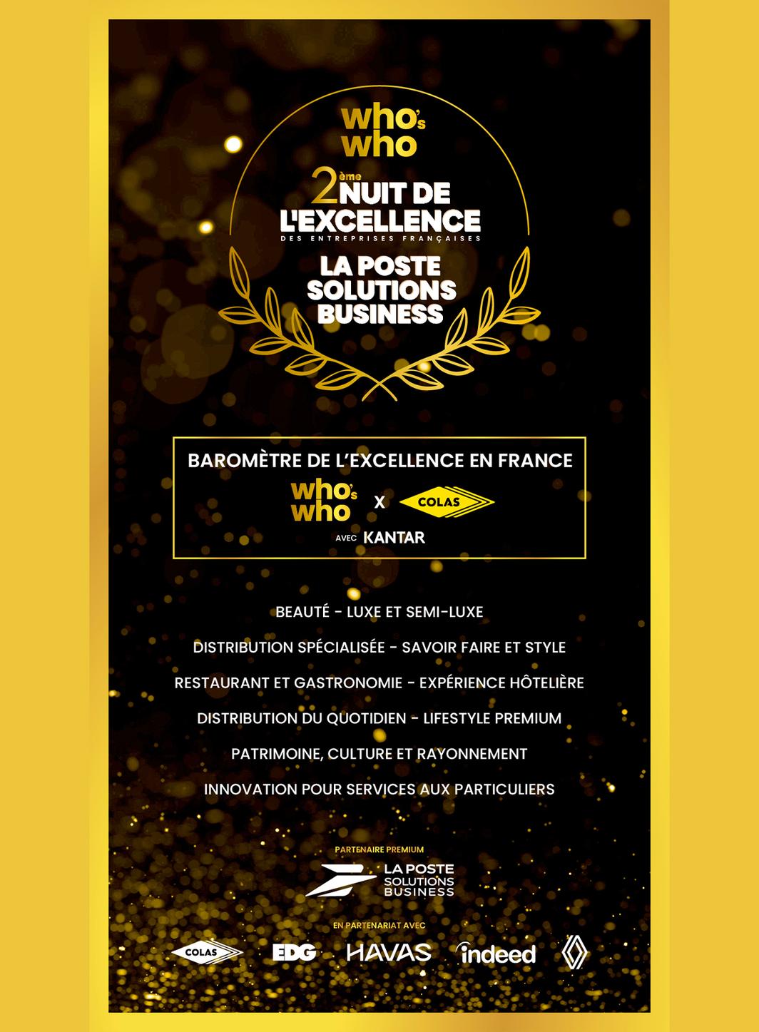 Le Who's Who a dévoilé lundi soir le palmarès du premier Baromètre de l'Excellence réalisé par Kantar