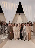 Giorgio Armani laisse la place à Leo Dell'Orco lors de la Fashion Week milanaise