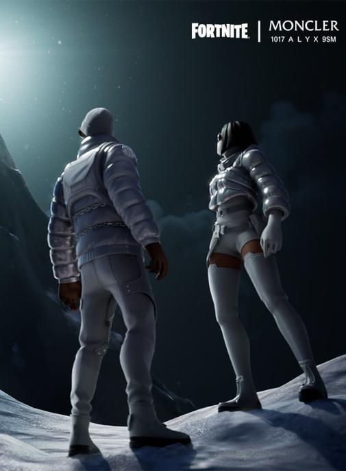 Moncler imagine deux skins alpins pour Fortnite.