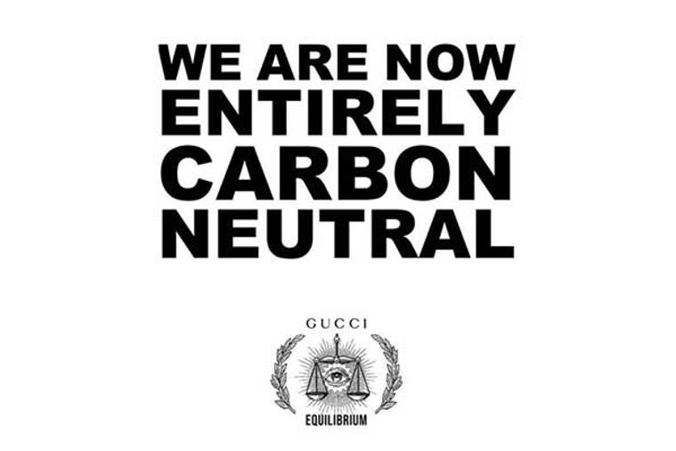 Gucci annonce sa neutralité carbone.