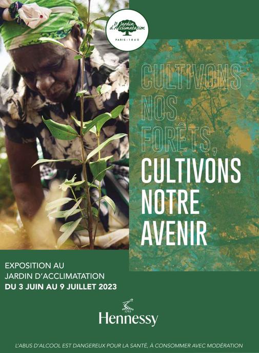 Hennessy expose à Paris en faveur de la reforestation.