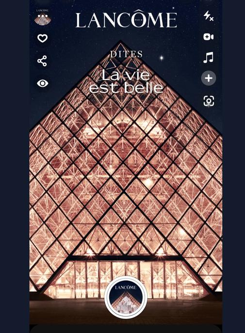 Lancôme s’essaie à la reconnaissance vocale sur Snapchat.
