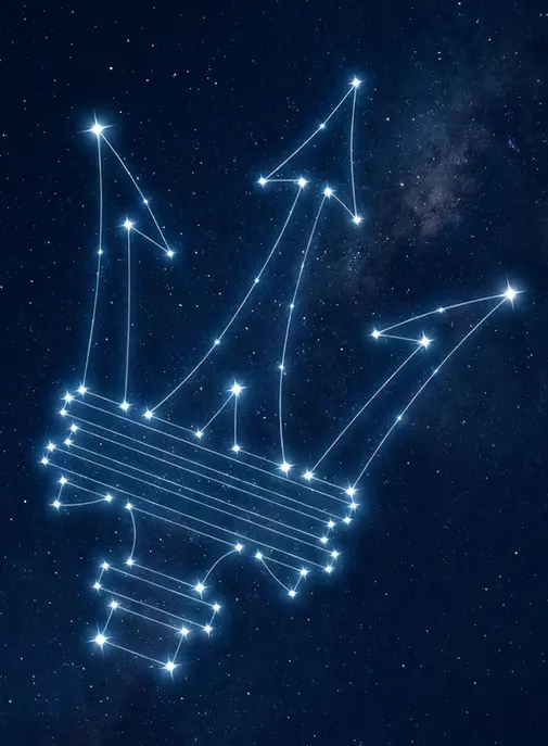 Pour les 100 ans de son logo, Maserati s'offre une constellation