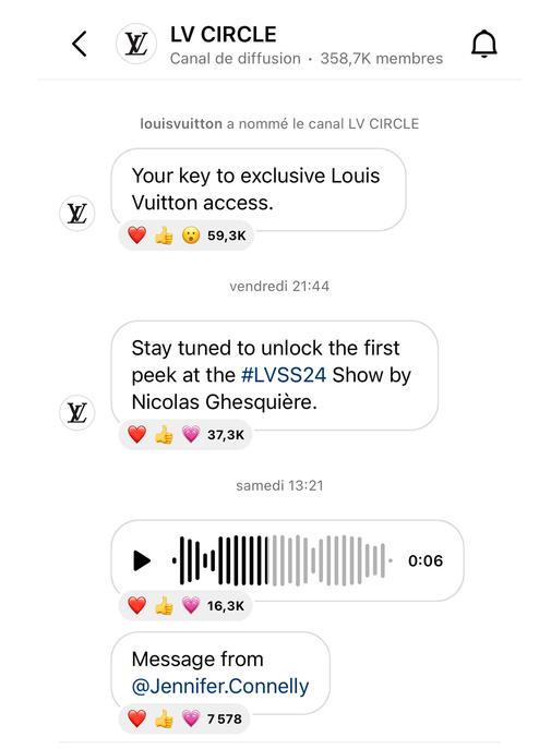 Après Discord, Louis Vuitton ouvre son canal de diffusion Instagram.