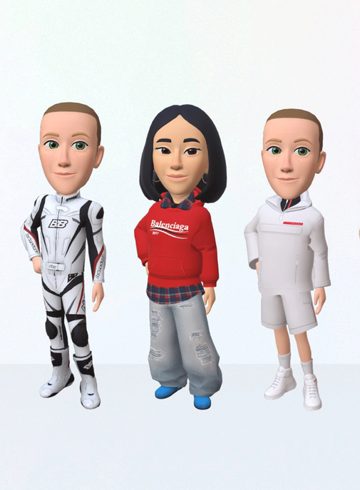 Balenciaga, Prada et Thom Browne débarquent sur l'Avatars Store de Meta.