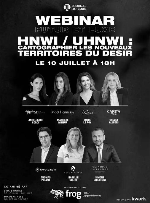 Webinar "HNWI/UHNWI : cartographier les nouveaux territoires du désir", le replay