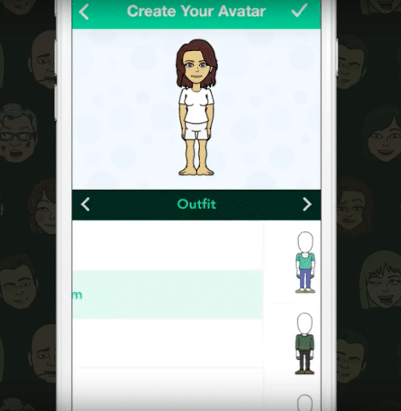 avatar bitmoji personnalisé