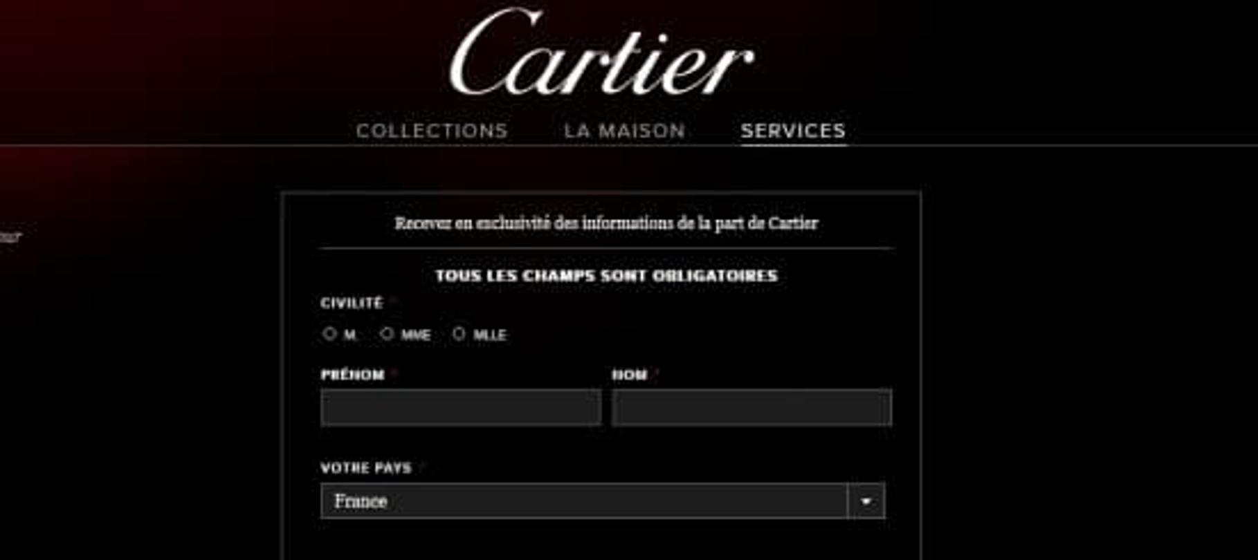 cartier site web