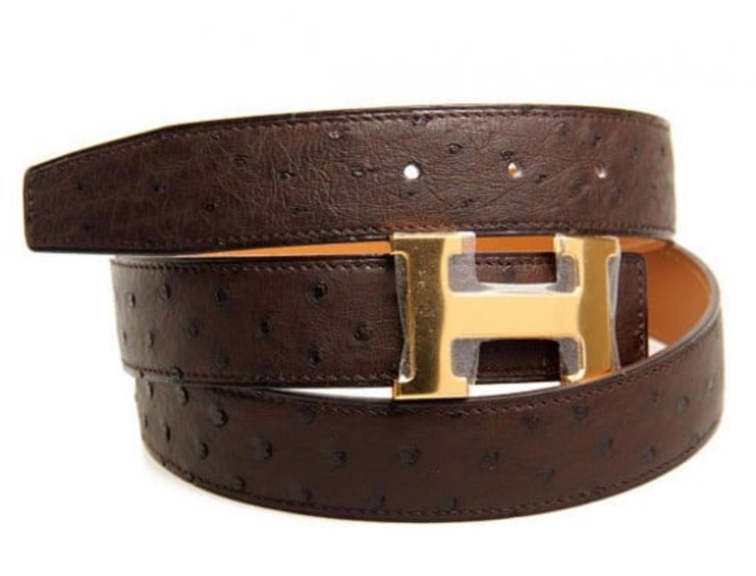 ceinture hermes autruche