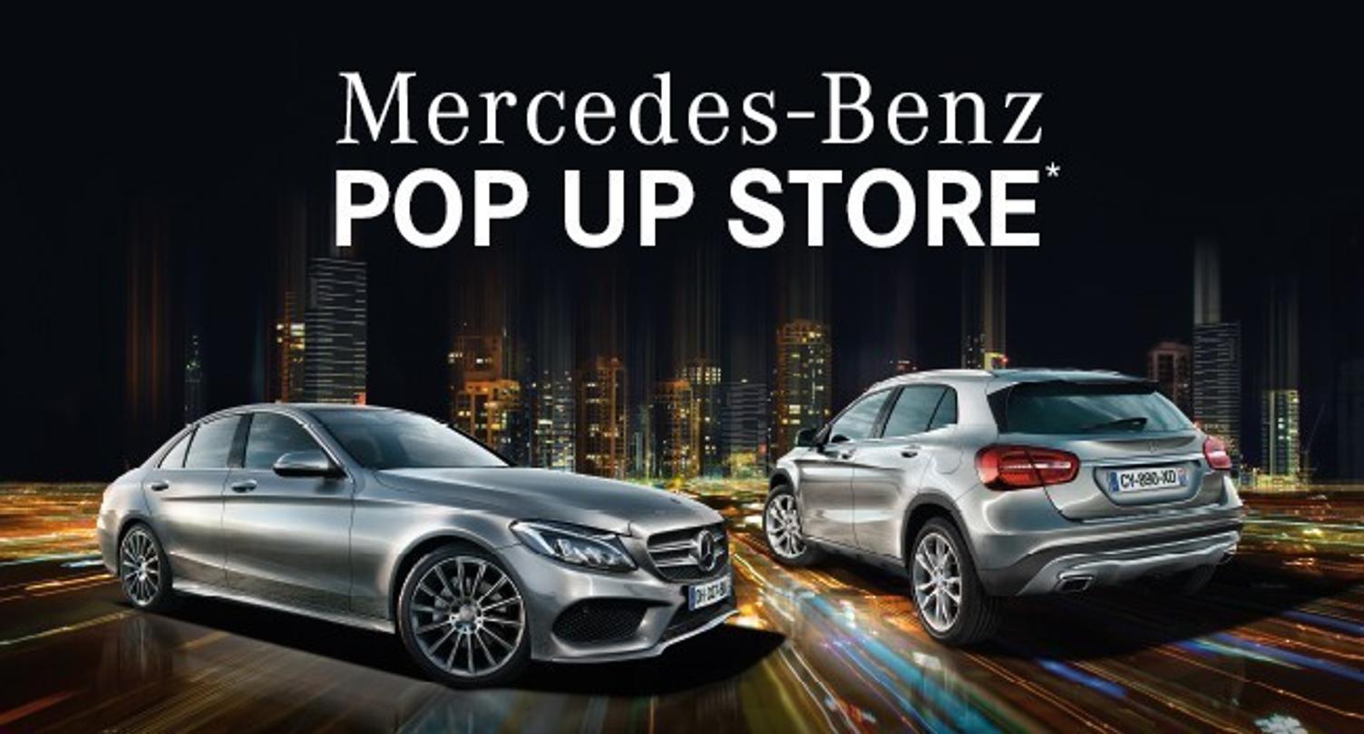 mercedes pop up store