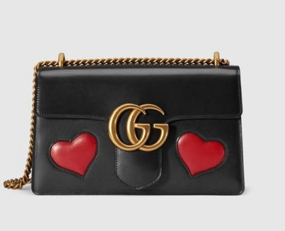 gucci sac noir coeur