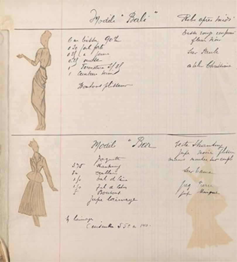 Christian Dior 1954 Les Bustes New-look, Tailleur en tweed de