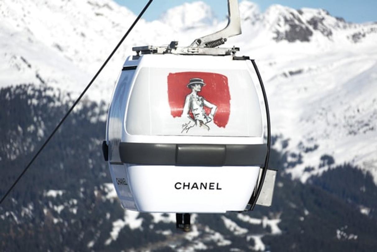 Pop-up store da grife Louis Vuitton nas montanhas de Courchevel