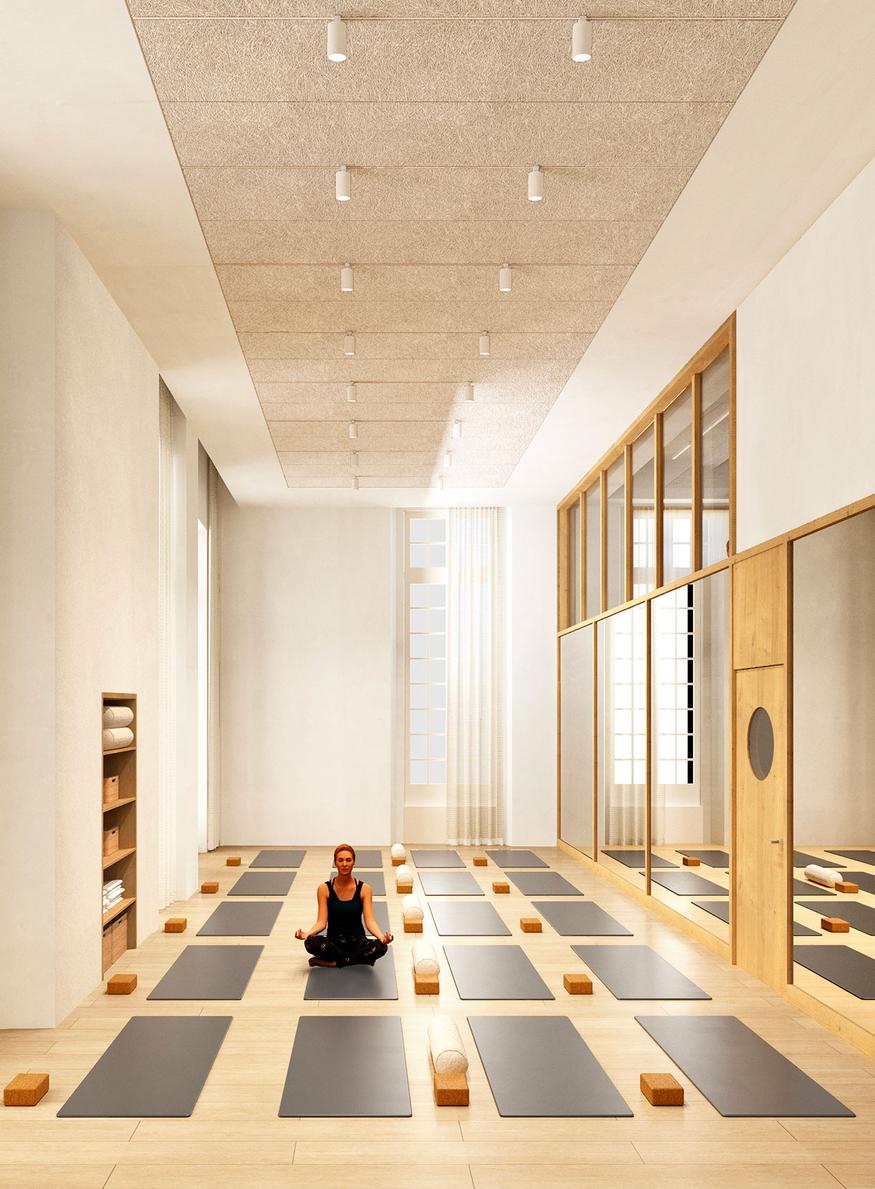 nouveau studio de pilates et de yoga à Paris, par Caudalie, rue pavée
