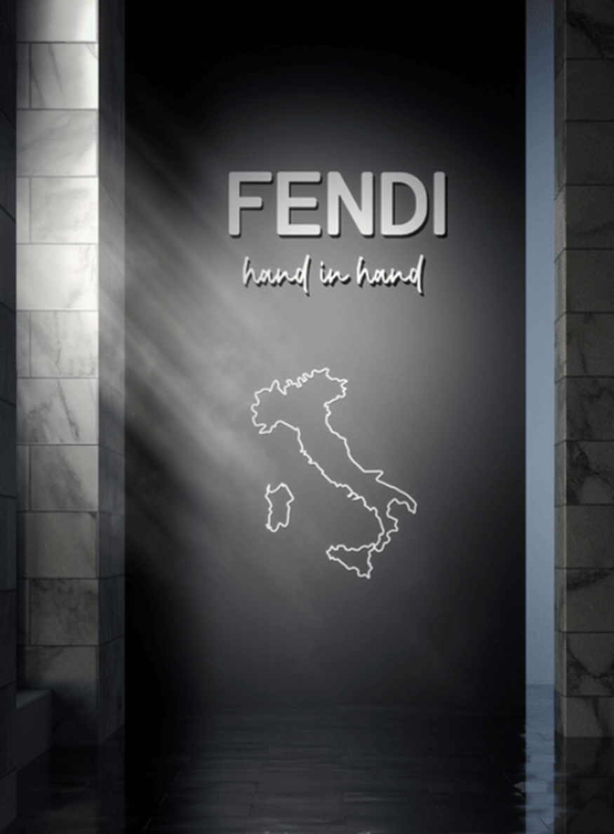 fendi exposition hand in hand