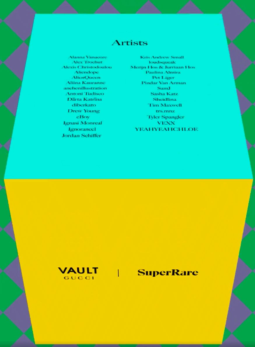 gucci art vault expo nft