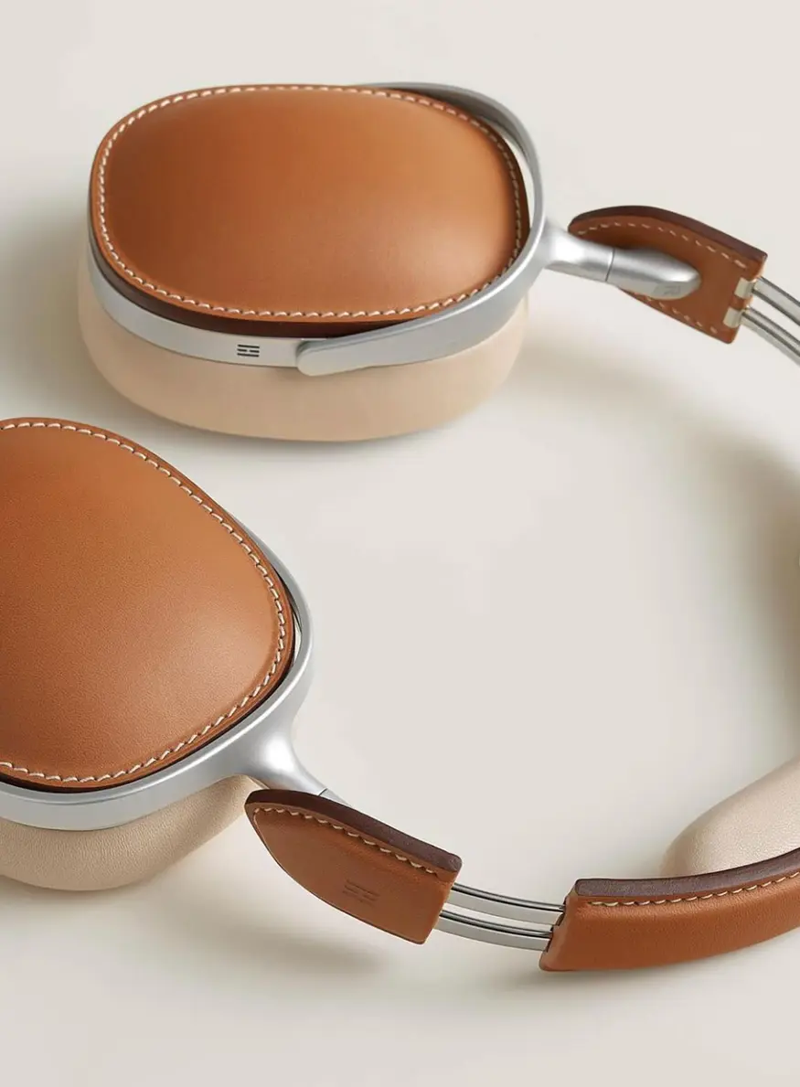 Nouveauté casque audio en cuir de luxe Hermès
