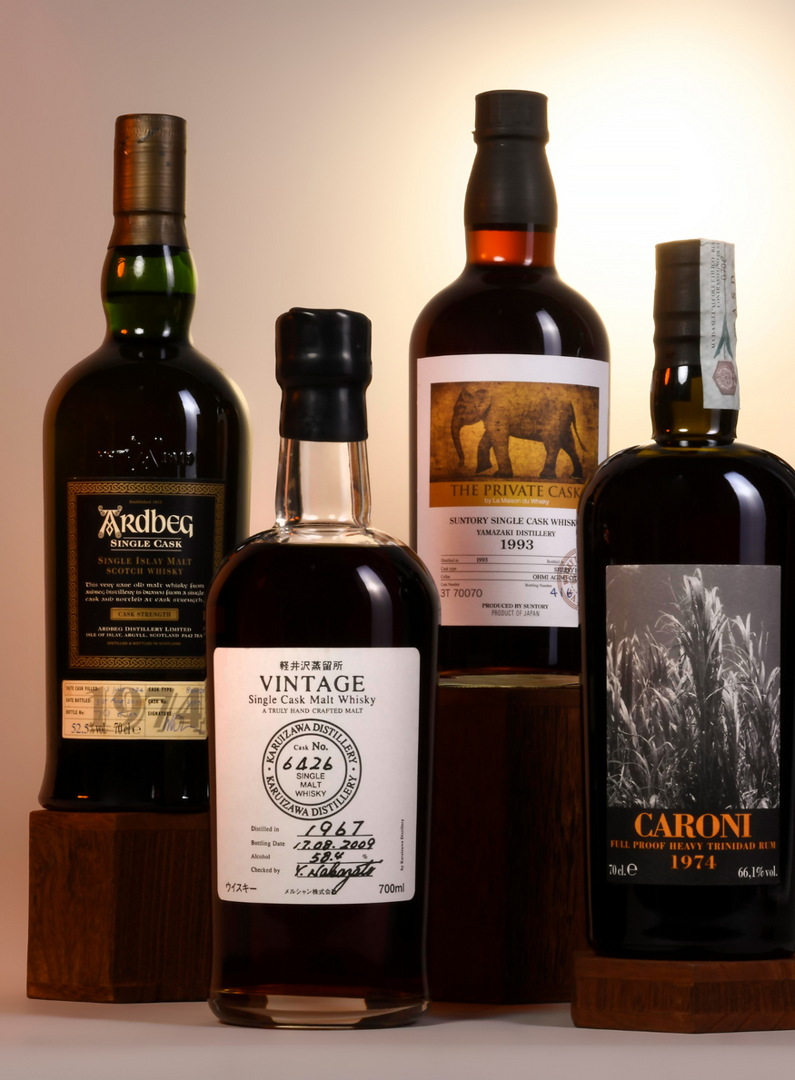  des whisky rares et anciens et le plus grand choix de whisky  embouteillés en petits formats en Suisse