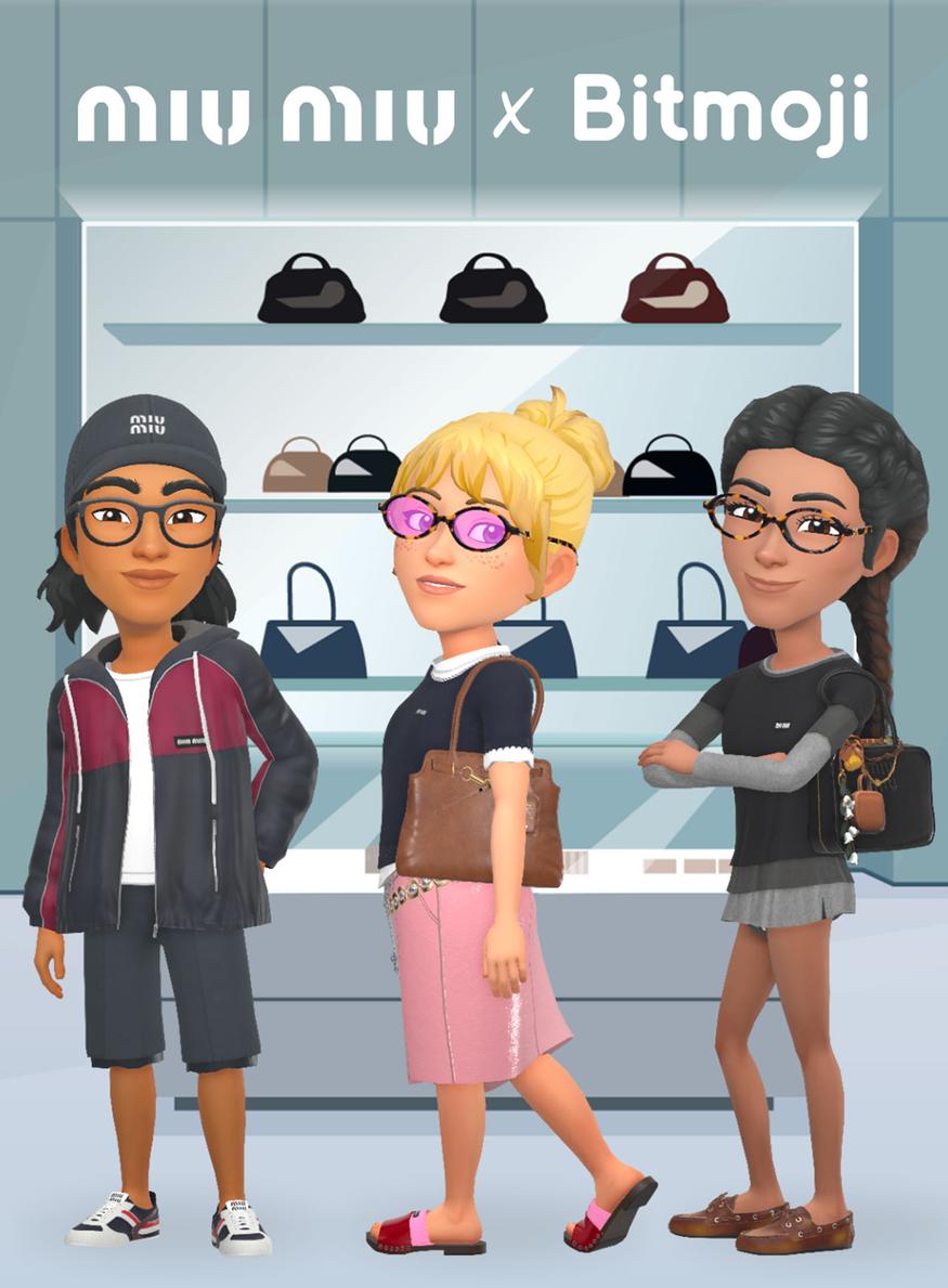 bitmojis miu miu luxe sur snapchat