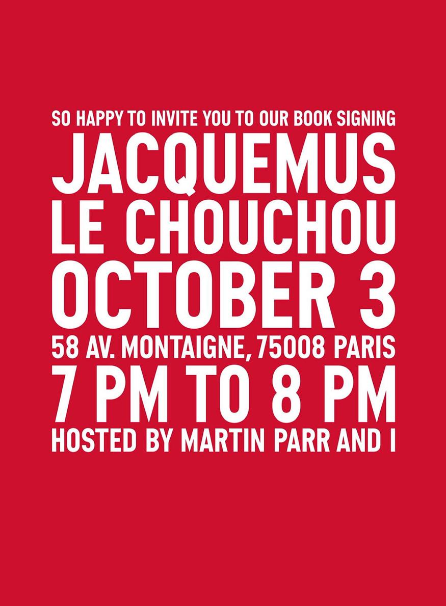 Nouveau livre Jacquemus Martin Parr 2023 Chouchou