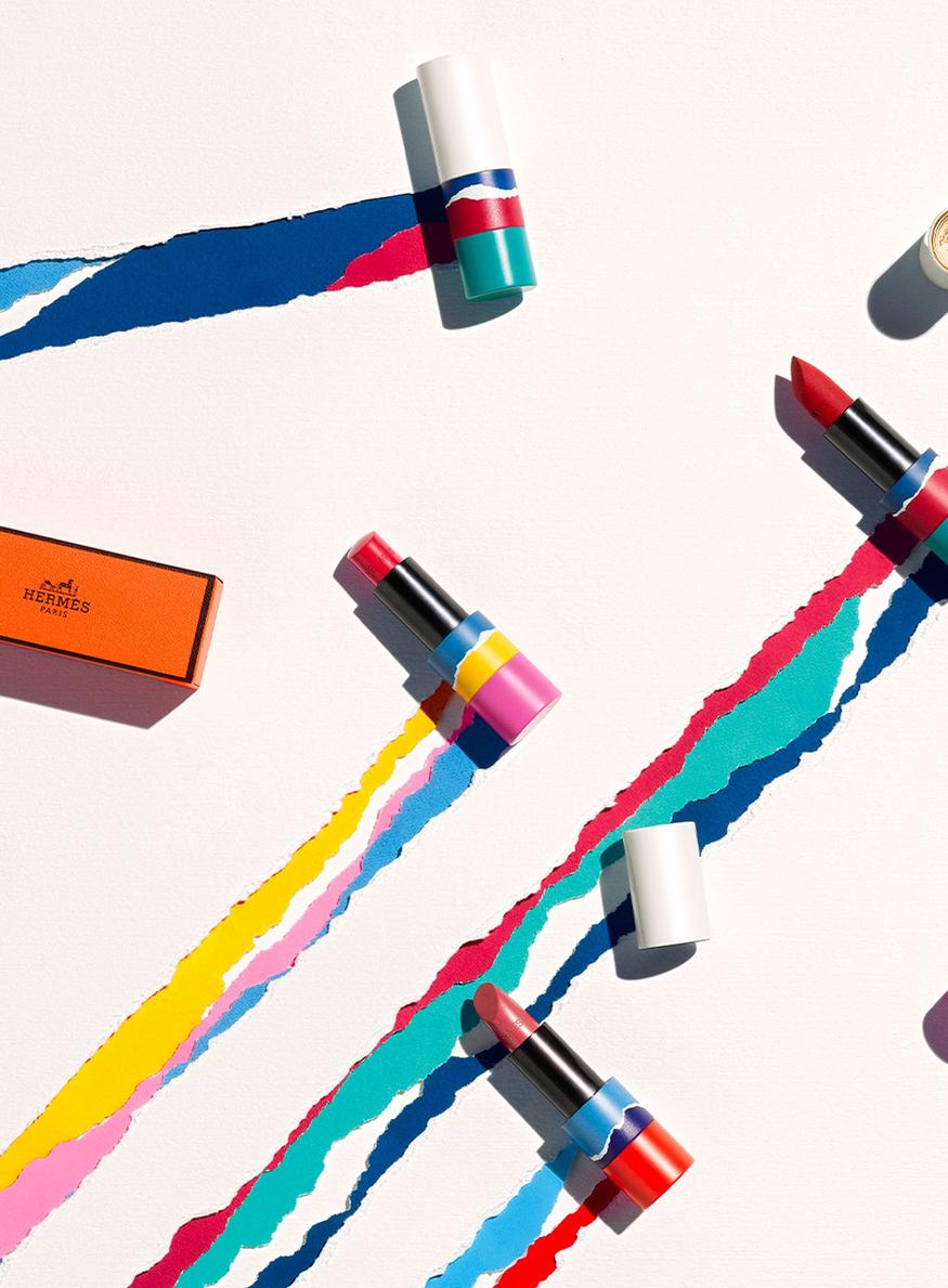 Présentation des trois nouveaux rouges à lèvres Hermès, rechargeables et en edition limitée, pour la saison Automne Hiver 2026