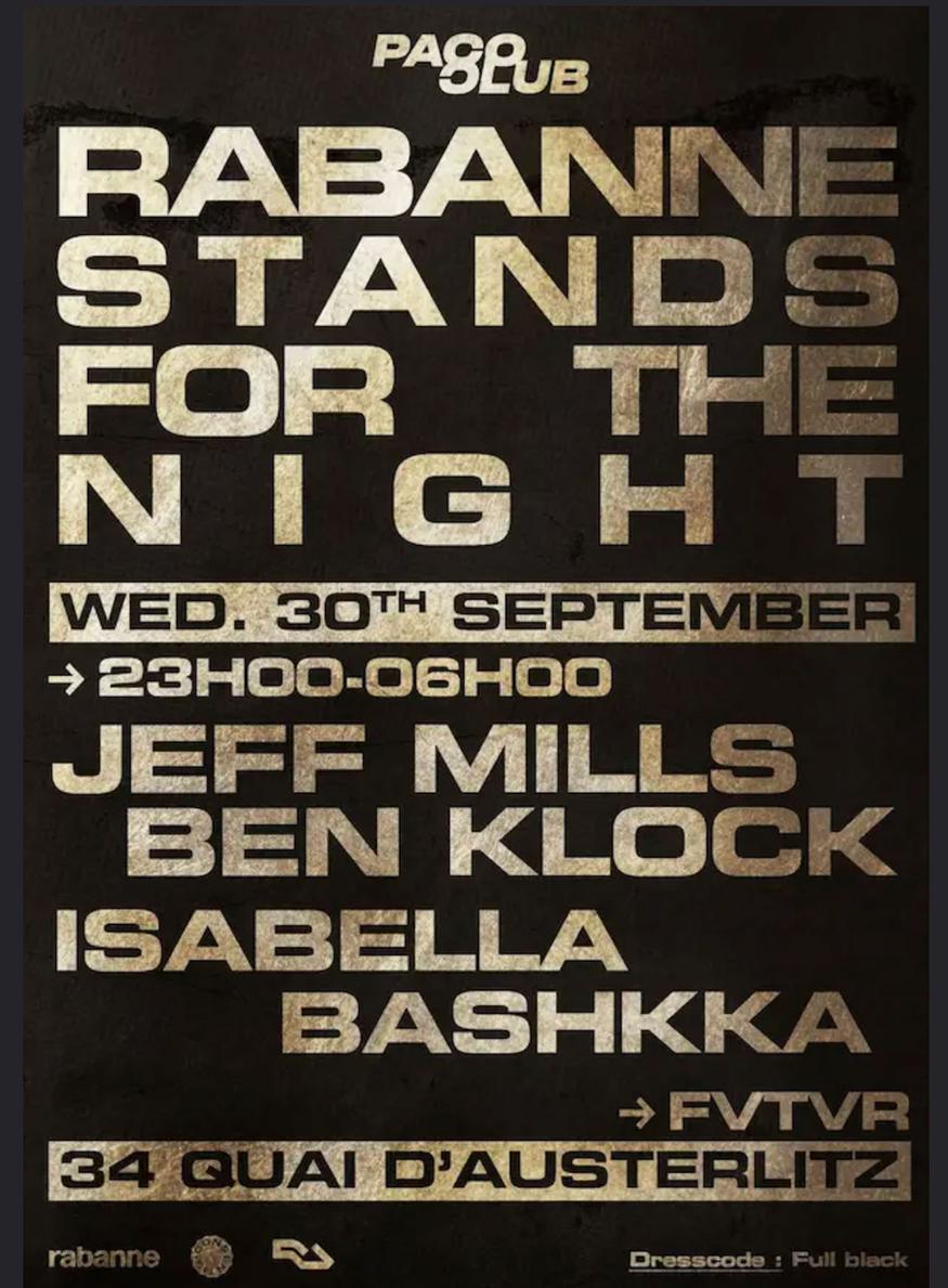 Soirée Paco Rabanne à Paris avec Jeff Mills