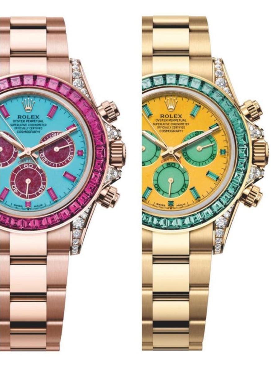 Montre de luxe Rolex multicolore avec des diamants et des saphirs issues de la ligne Oyster Perpetual Cosmograph Daytona Four Seasons mises aux enchères en septembre 2026 chez Phillips