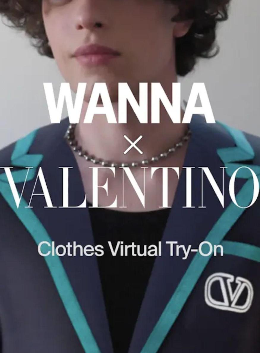 Valentino propose l'essayage virtuel avec l'application Wanna Wear appartenant à Farfetch.