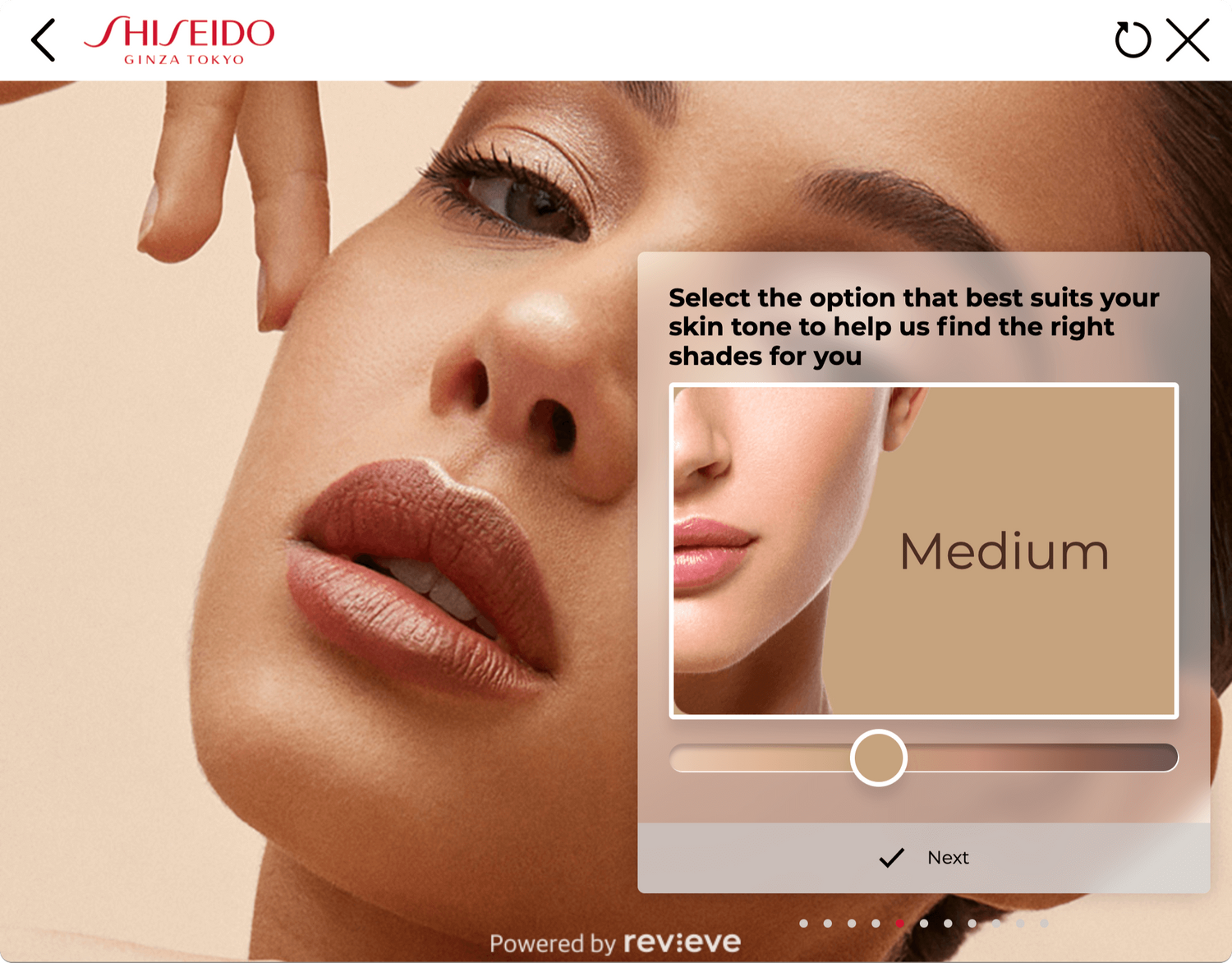 shiseido revieve diagnostic makeup