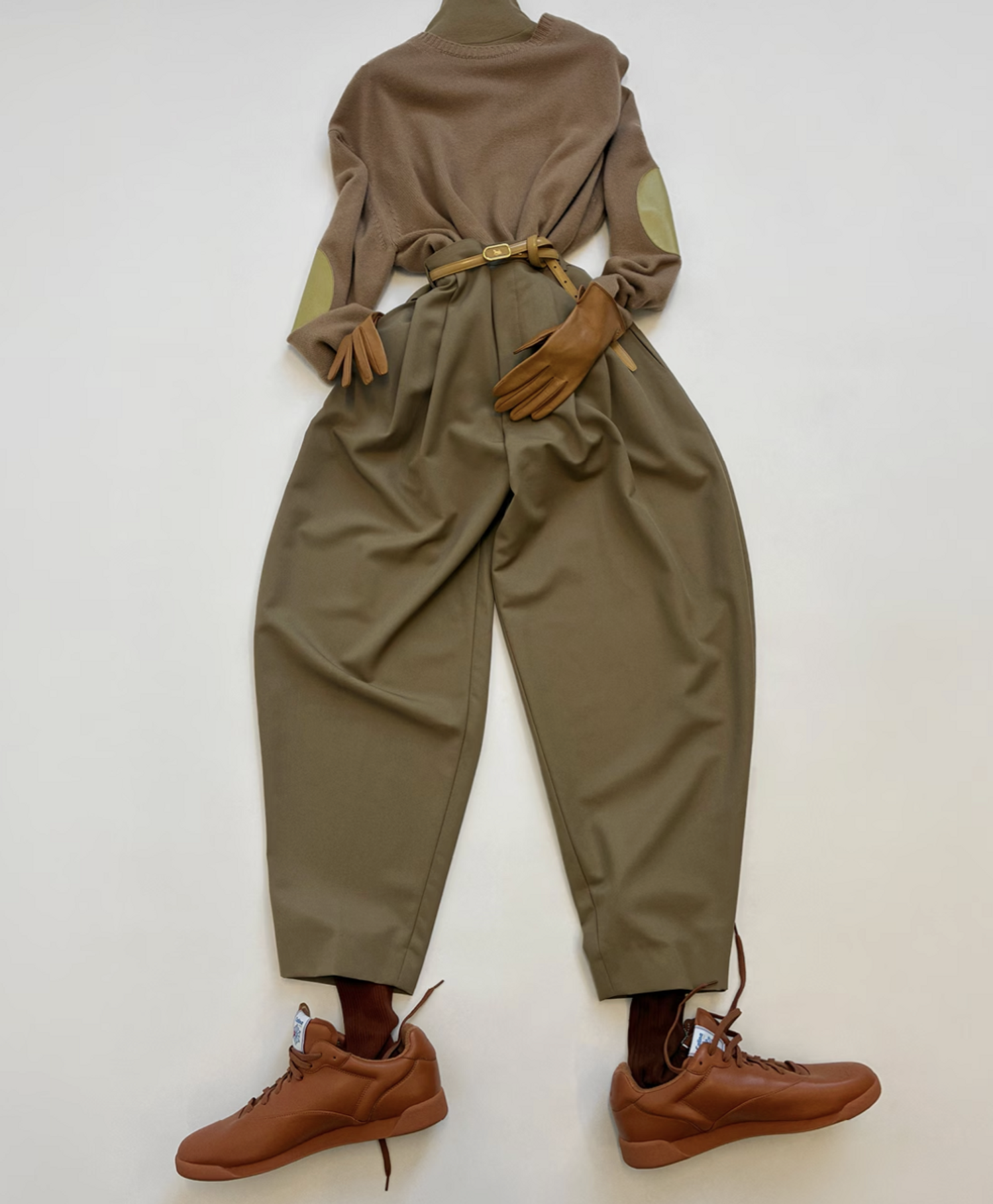 baskets marrons sneakers reebok freestyle lo celine