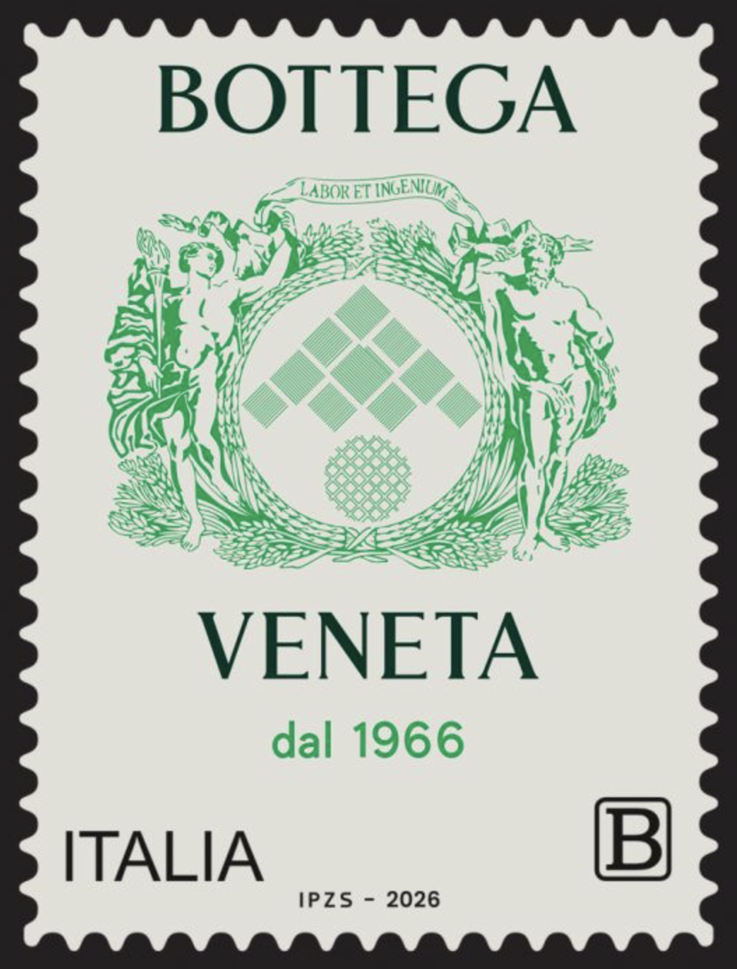 timbre maison de luxe bottega veneta anniversaire