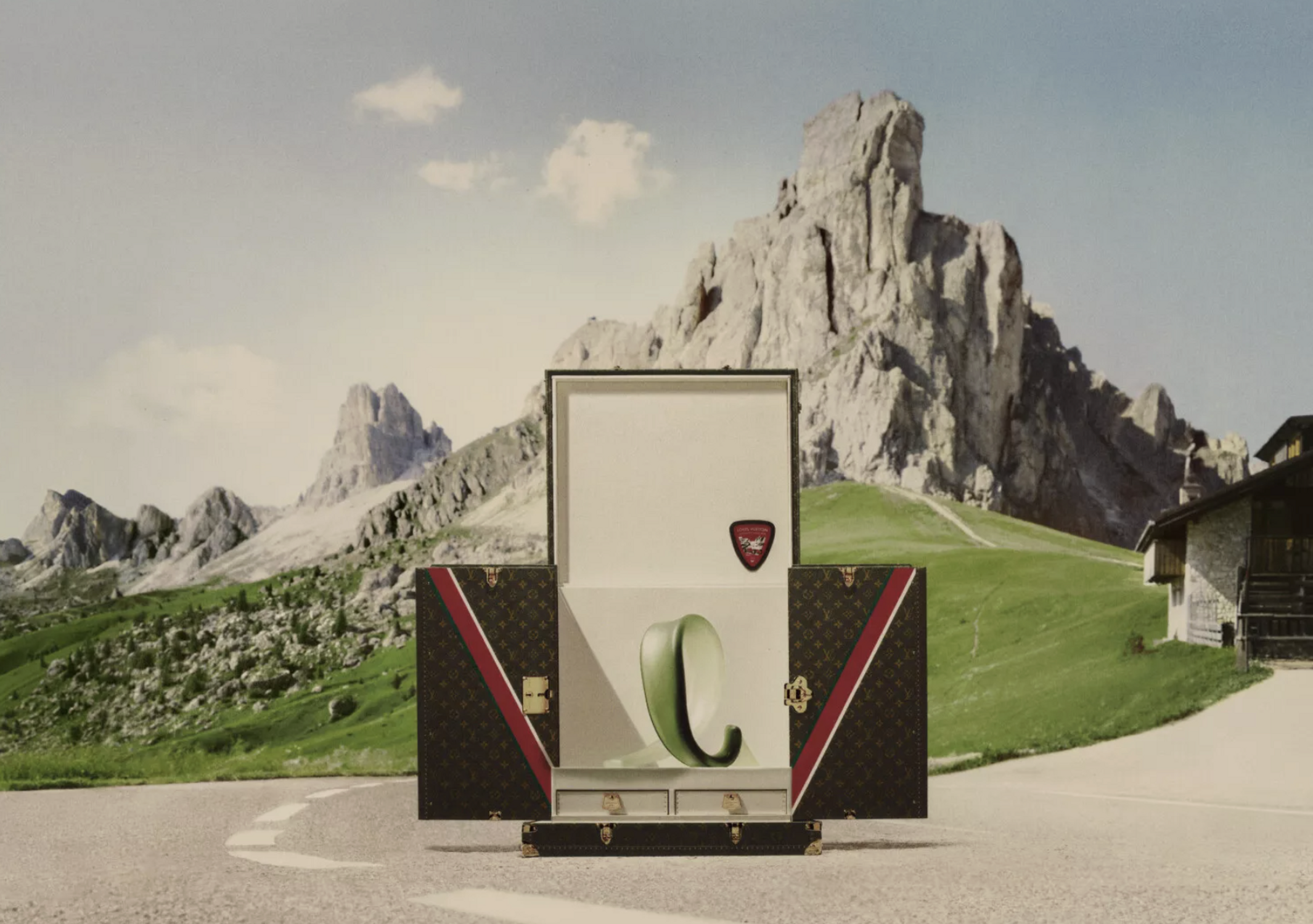 course automobile louis vuitton vintage - malle troph&eacute;e