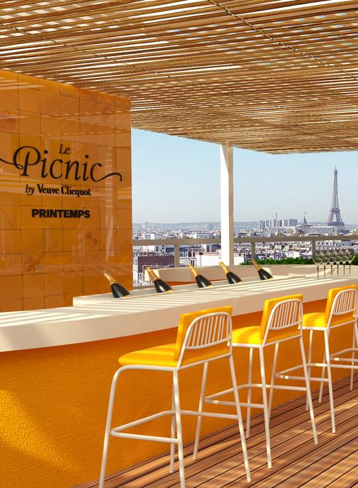 Veuve Clicquot rouvre les portes de sa terrasse éphémère au Printemps Haussmann