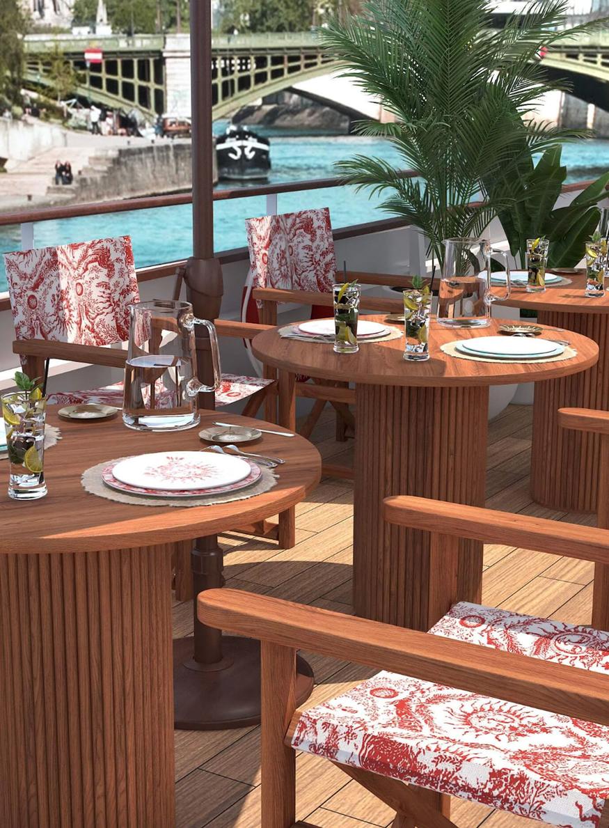 Croisière Dior sur la Seine Paris restaurant