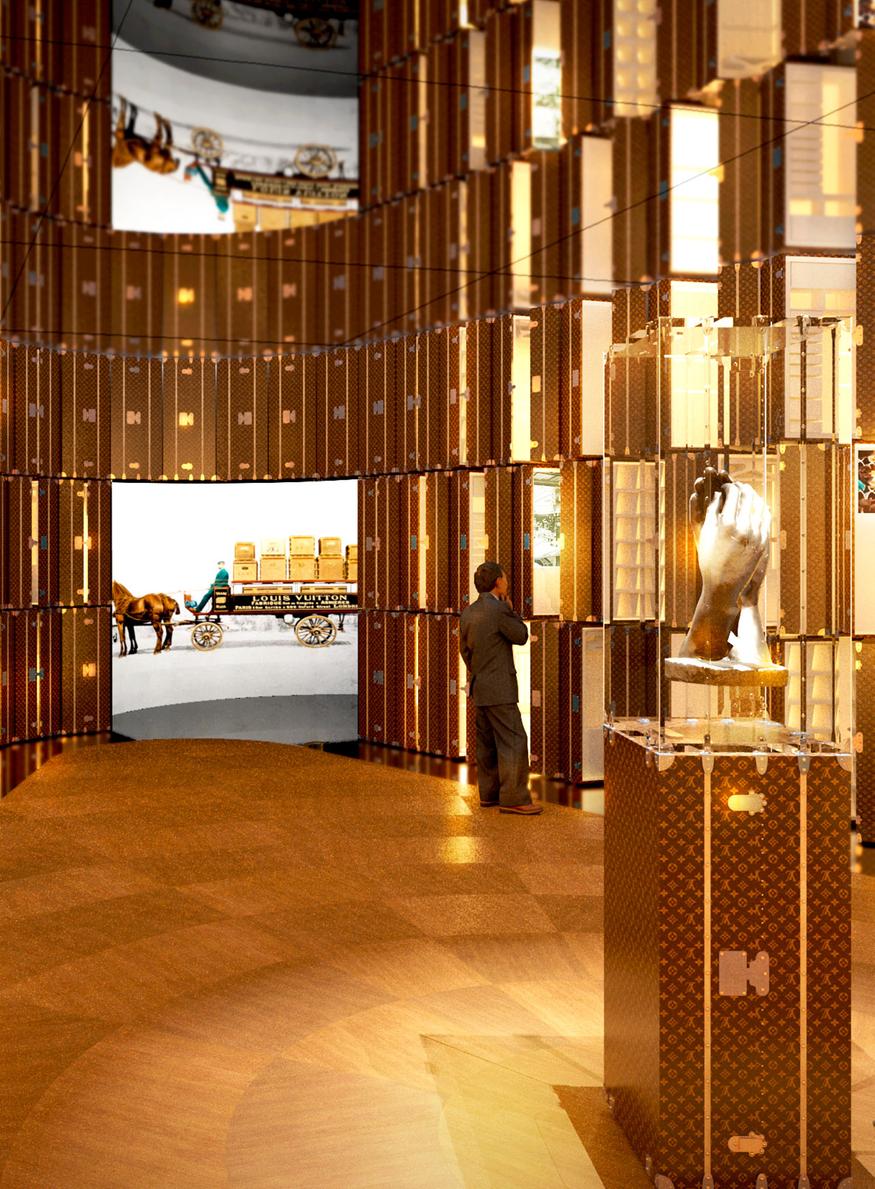 Louis Vuitton, Dior, Celine, Chaumet, Moet Hennessy sont les maisons du groupe de luxe LVMH dans le Pavillon France Expo osaka 2025